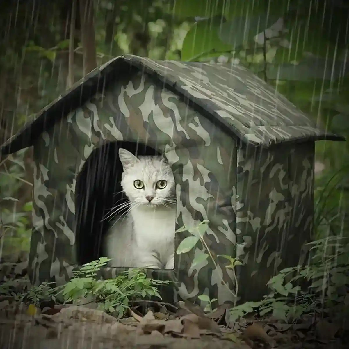 Outdoor Waterproof Pet House Durable Camouflage Shelter