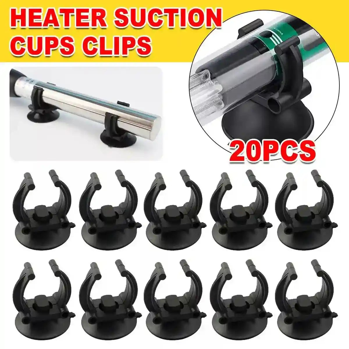 20-Pack Heater Suction Cups Clips for Aquariums