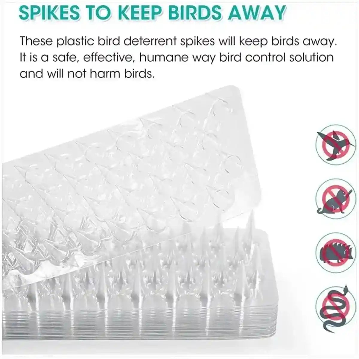 Transparent Bird Spikes Durable & Weatherproof Pest Deterrent for Outdoor Use