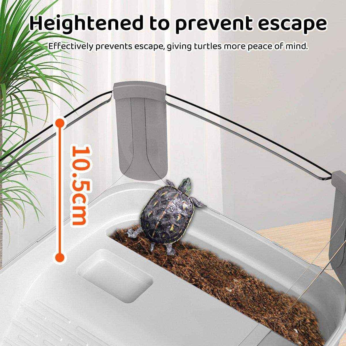 Luxury Turtle Tank - High-Walled Amphibious Habitat