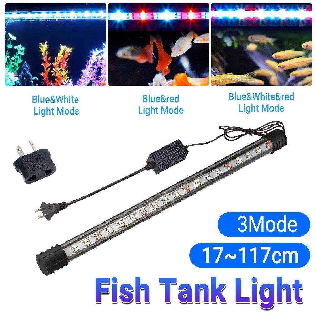 LED Aquarium Light Adjustable Fish Tank Lighting with 3 Modes