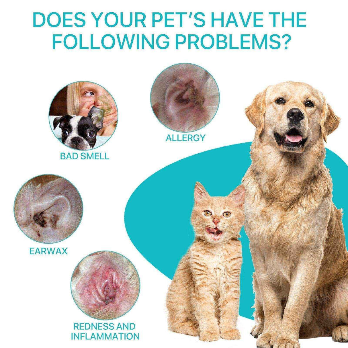 Pet Ear Cleaner Powder for Dogs and Cats