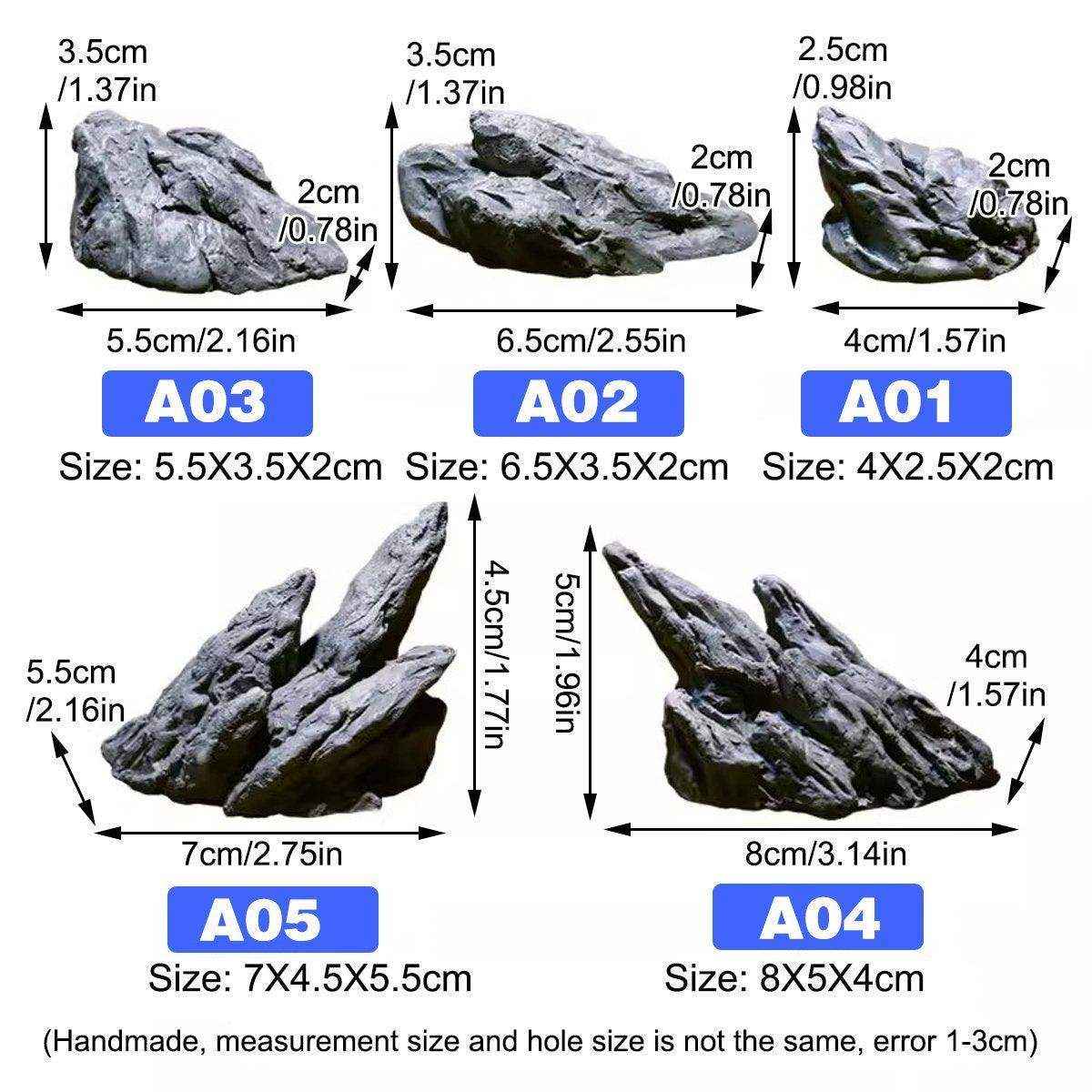 Dragon Stone Aquarium Rocks for Aquascape Resin Decorative Ornament