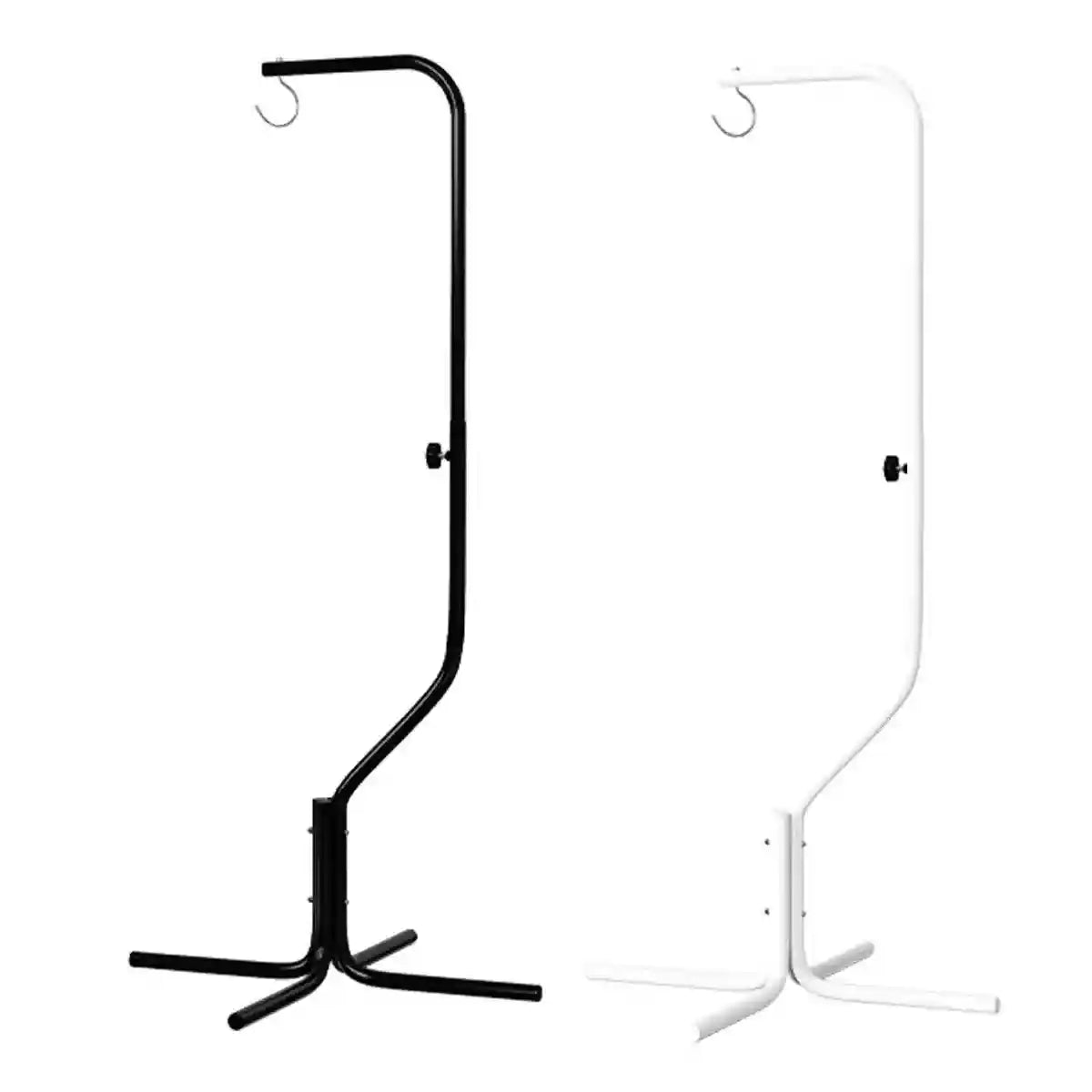 Adjustable Birdcage Stand Sturdy Metal Parrot Cage Holder with 360° Hook