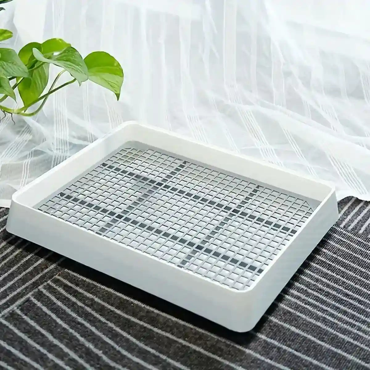 Large Rabbit Litter Box with High-Sided Design