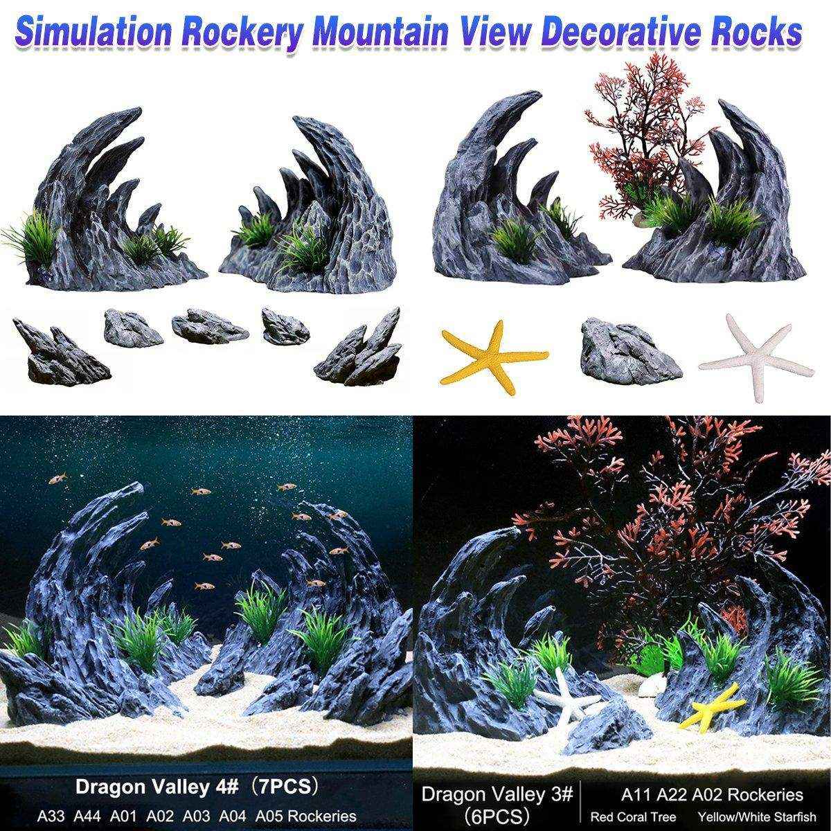 Dragon Stone Aquascape Aquarium Rocks - Resin Ornament for Freshwater and Saltwater Aquariums