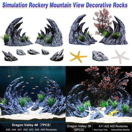Dragon Stone Aquascape Aquarium Rocks - Resin Ornament for Freshwater and Saltwater Aquariums