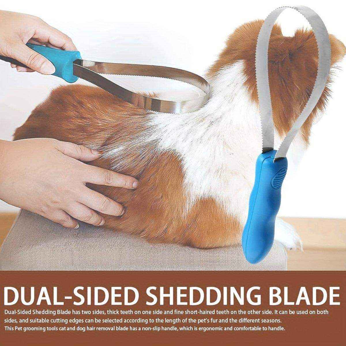 Pet Grooming Tool for Shedding Stainless Steel Hair Removal Comb for Dogs & Cats