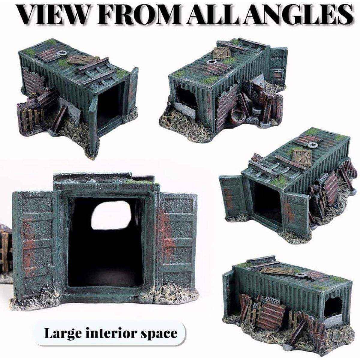 Realistic Aquarium Wreckage Decoration Resin Hiding Spot for Fish & Shrimp