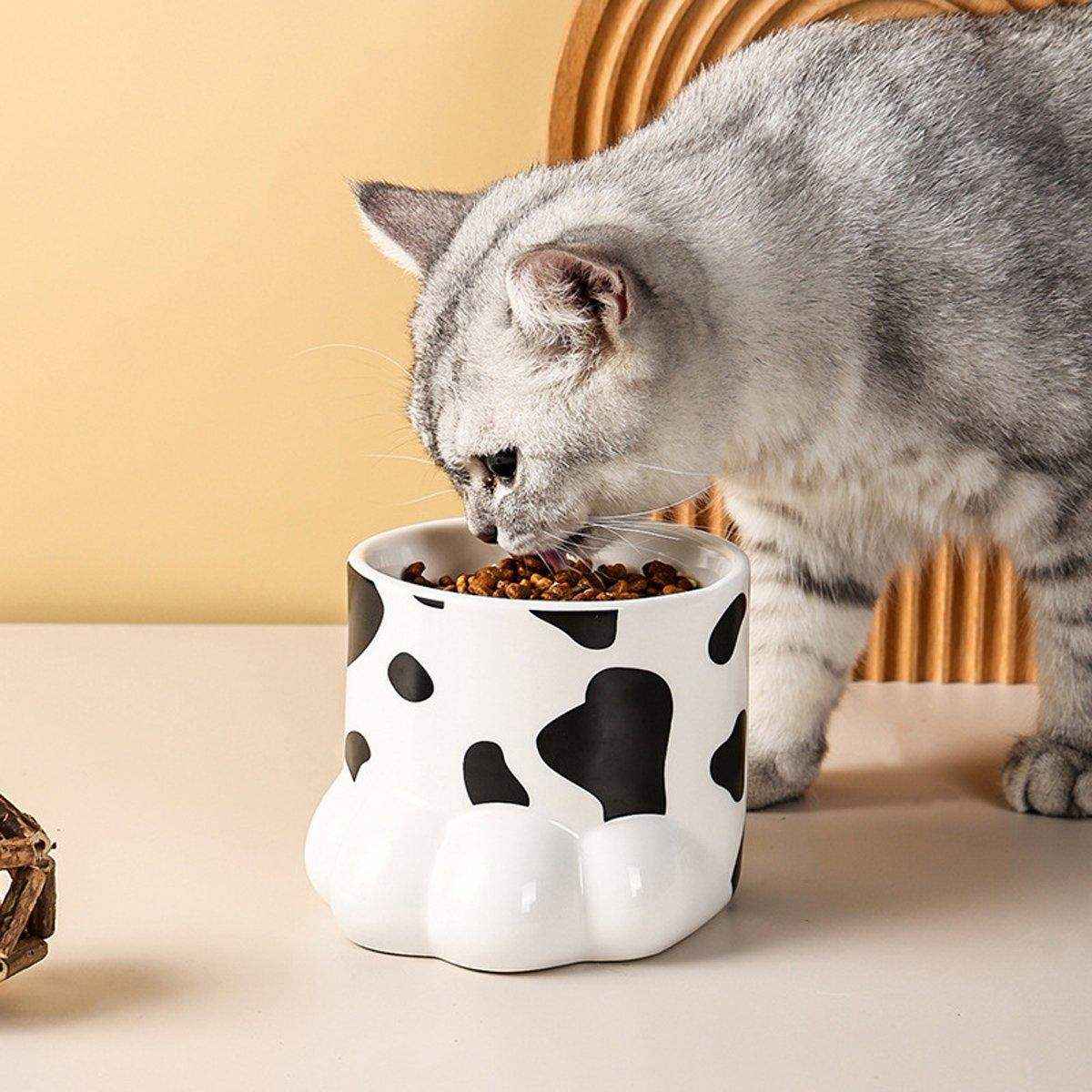 Ergonomic Ceramic Cat Food Bowl