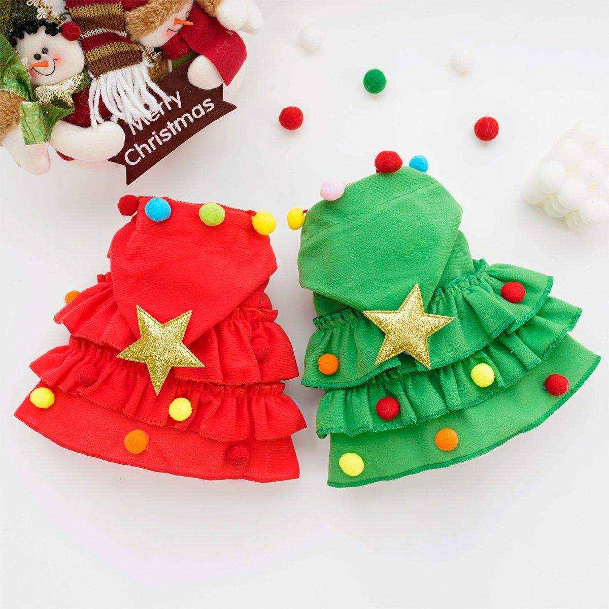 Christmas Pet Clothes Two-color Cape Pet Cape Shawl Dog Transformation Outfit