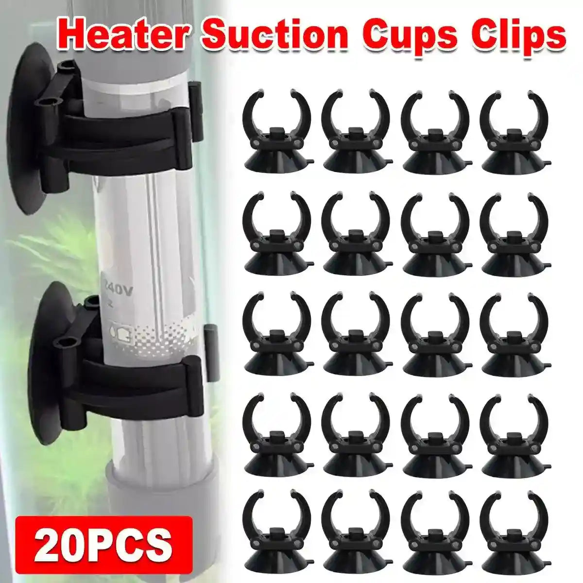 20-Pack Heater Suction Cups Clips for Aquariums