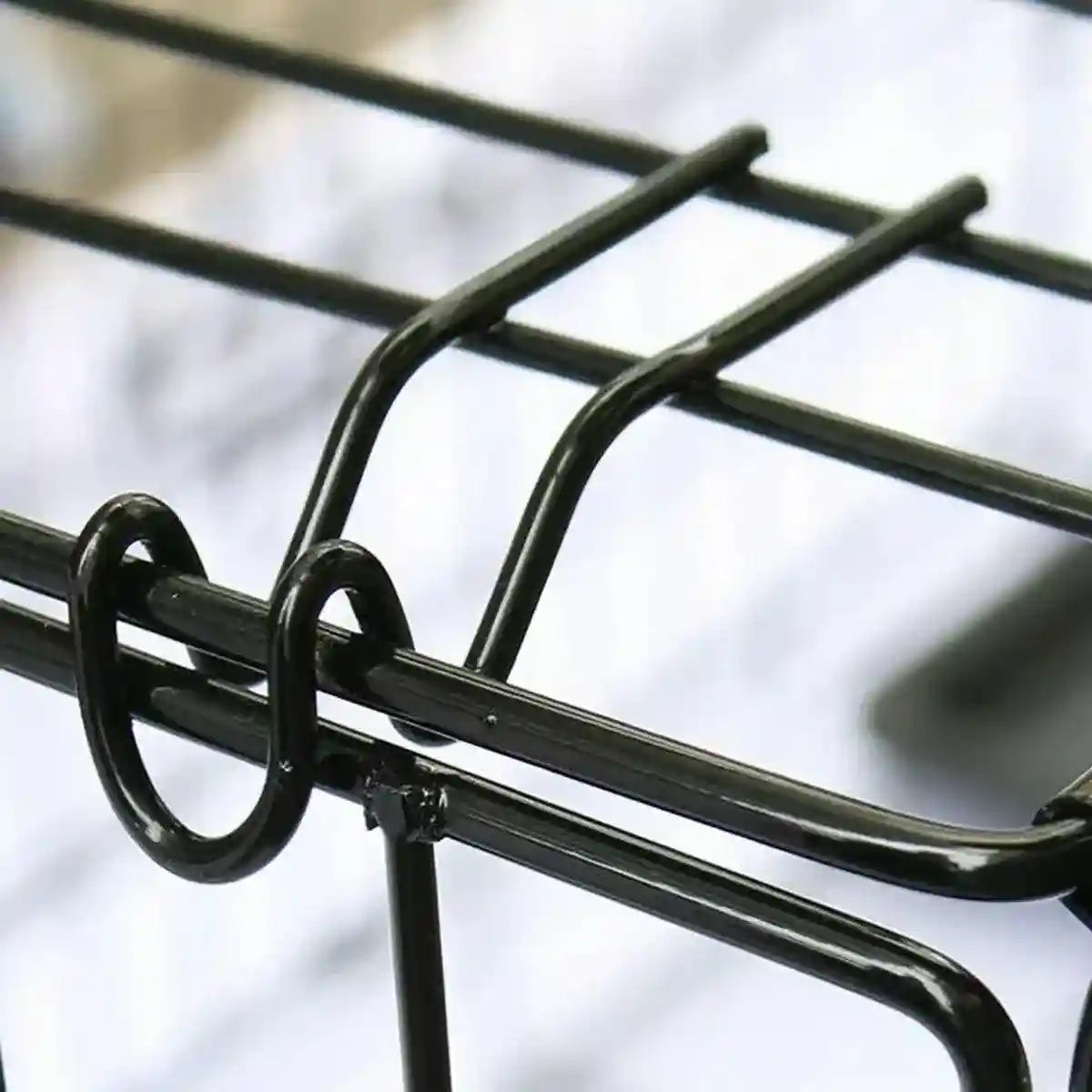 Foldable Iron Dog Cage Durable & Spacious Crate with Pull-Out Tray