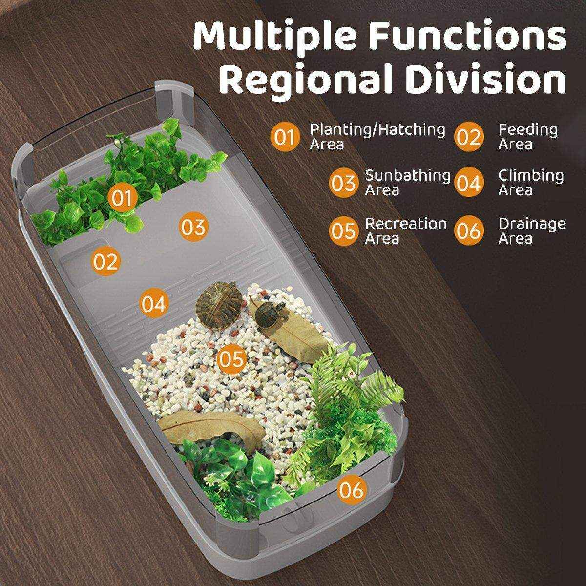 Luxury Turtle Tank - High-Walled Amphibious Habitat