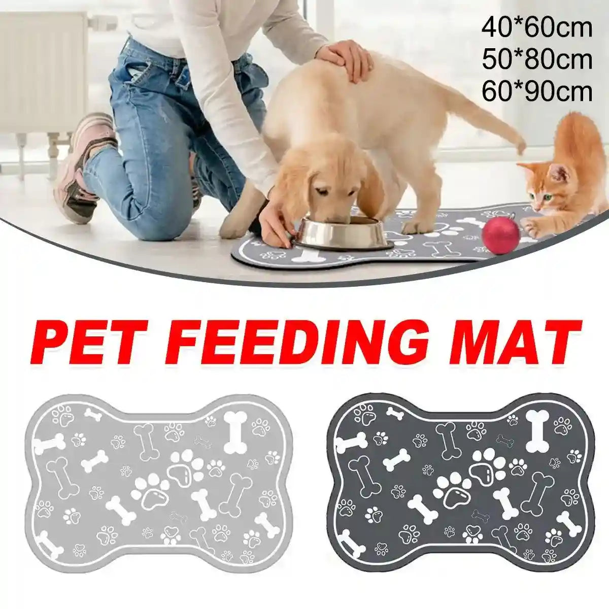 Non-slip Diatom Mud Pet Feeding Mat Absorbent & Dirt-Resistant Dog Placemat