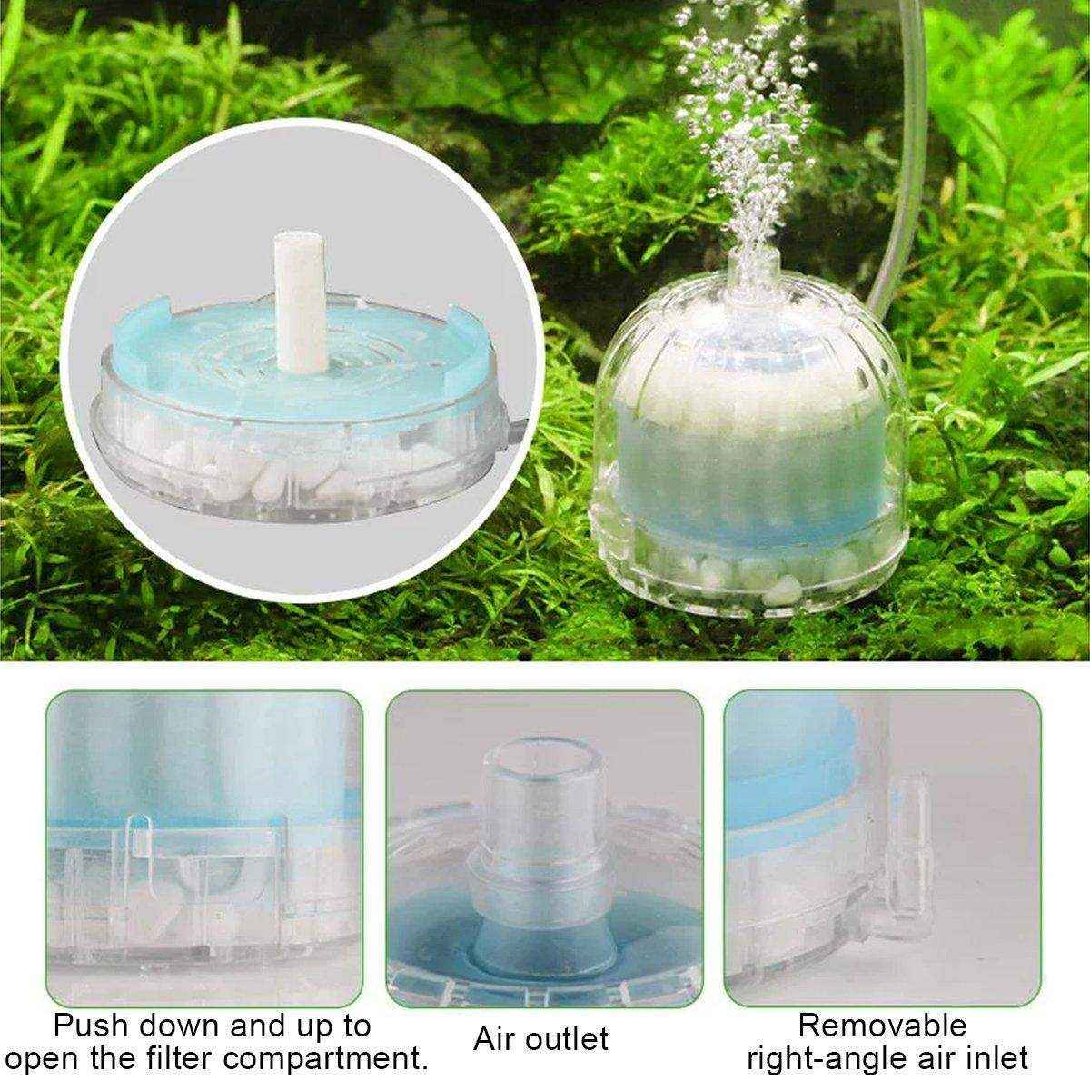 2pcs Aquarium Internal Fish Tank Filter Efficient Filtration & Oxygen Pump