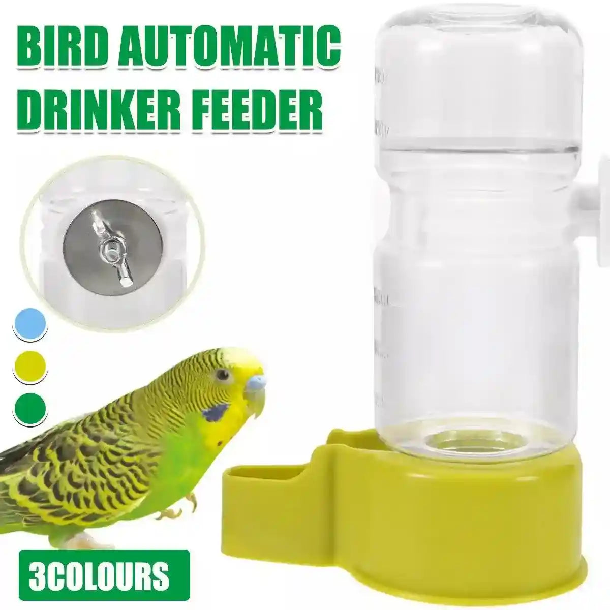 Automatic Bird Water Feeder Convenient Cage Attachment & Easy Refill