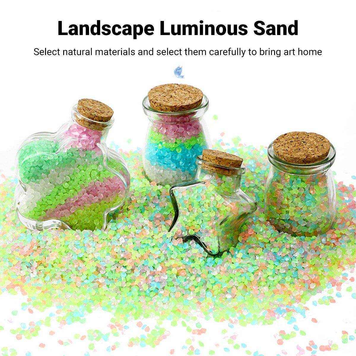 Luminous Sand Particles Micro Landscape Aquarium Fluorescent Landscape Luminous Sand 3-5mm Gravel Cross-border Supply