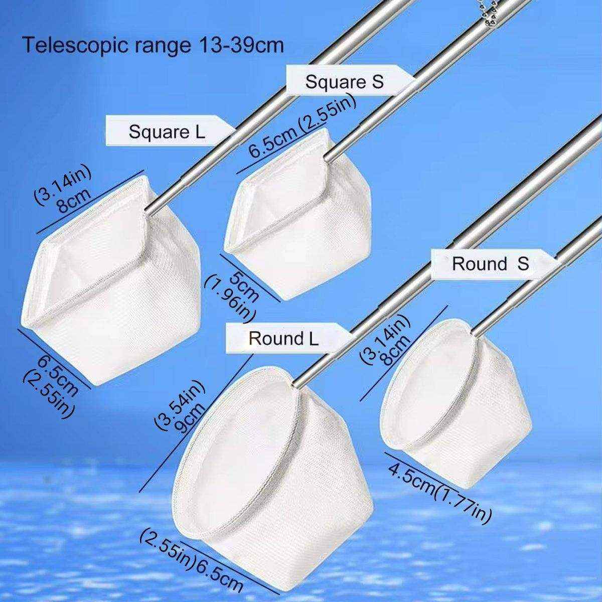 Stainless Steel Retractable Aquarium Fish Net - Telescopic Fish Scoop