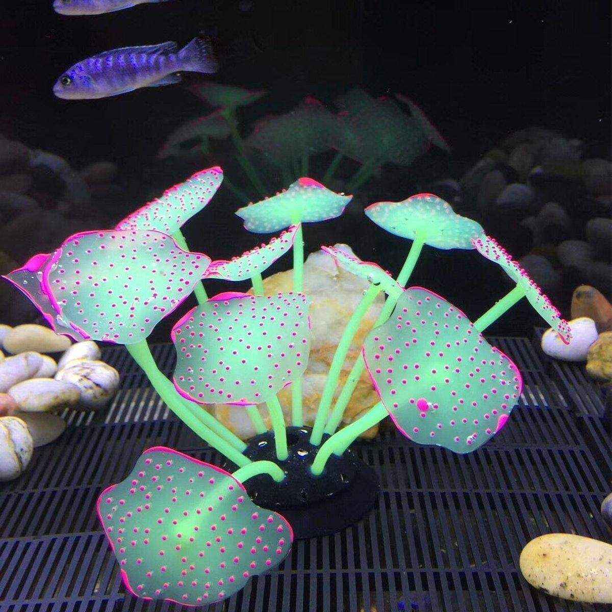 11 Leaf Silicone Artificial Fish Tank Aquarium Coral Plant Decoration Artificial Aquarium Plants