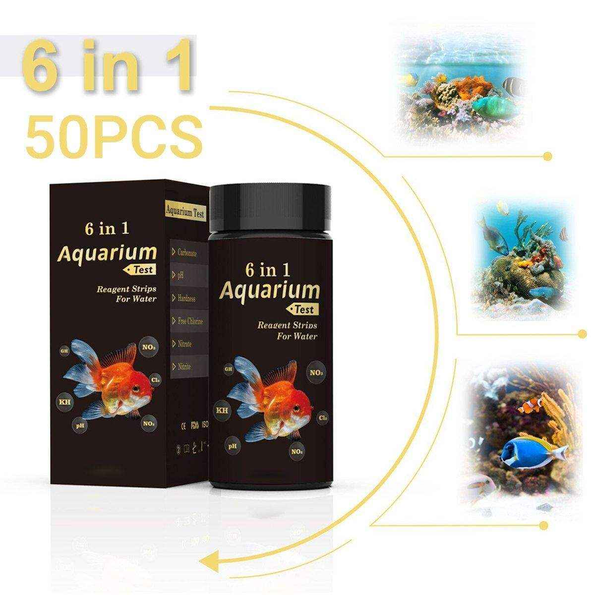 6-in-1 Water Quality Test Strip for Fish Tanks and Ponds Biological Aquarium Supplies