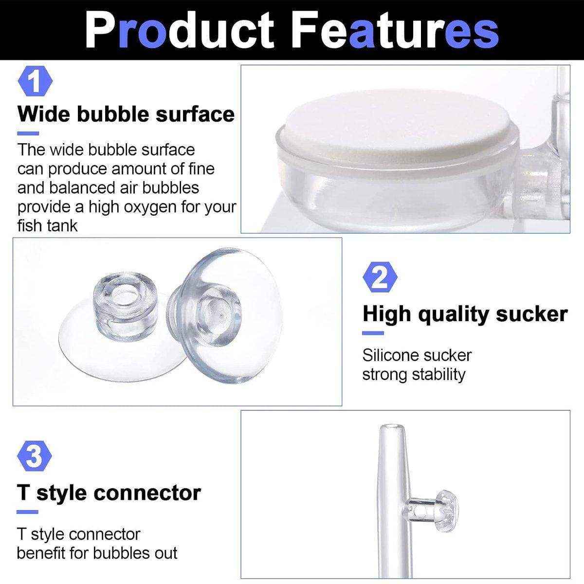 Bubble Stone Aerator Head for Aquarium Efficient Bubbler for Oxygenation
