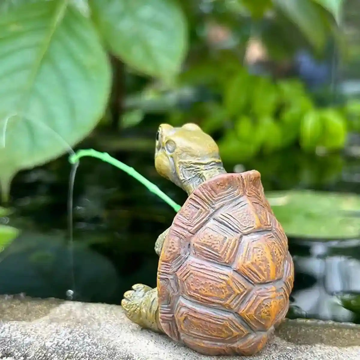 Fishing Turtle Ornament for Aquarium