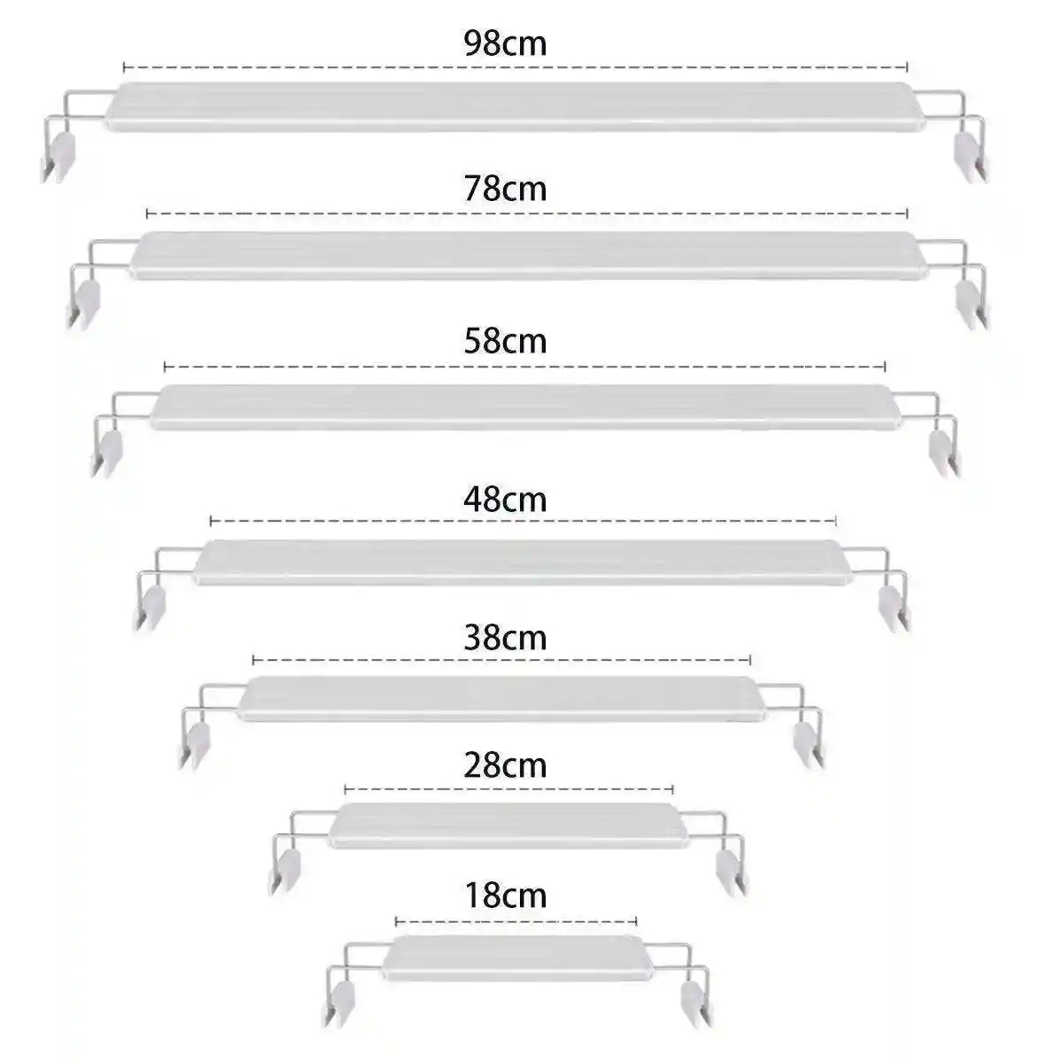 LED Colour Changing Aquarium Light Fish Tank Floor Water Grass Bracket Lamp Clip