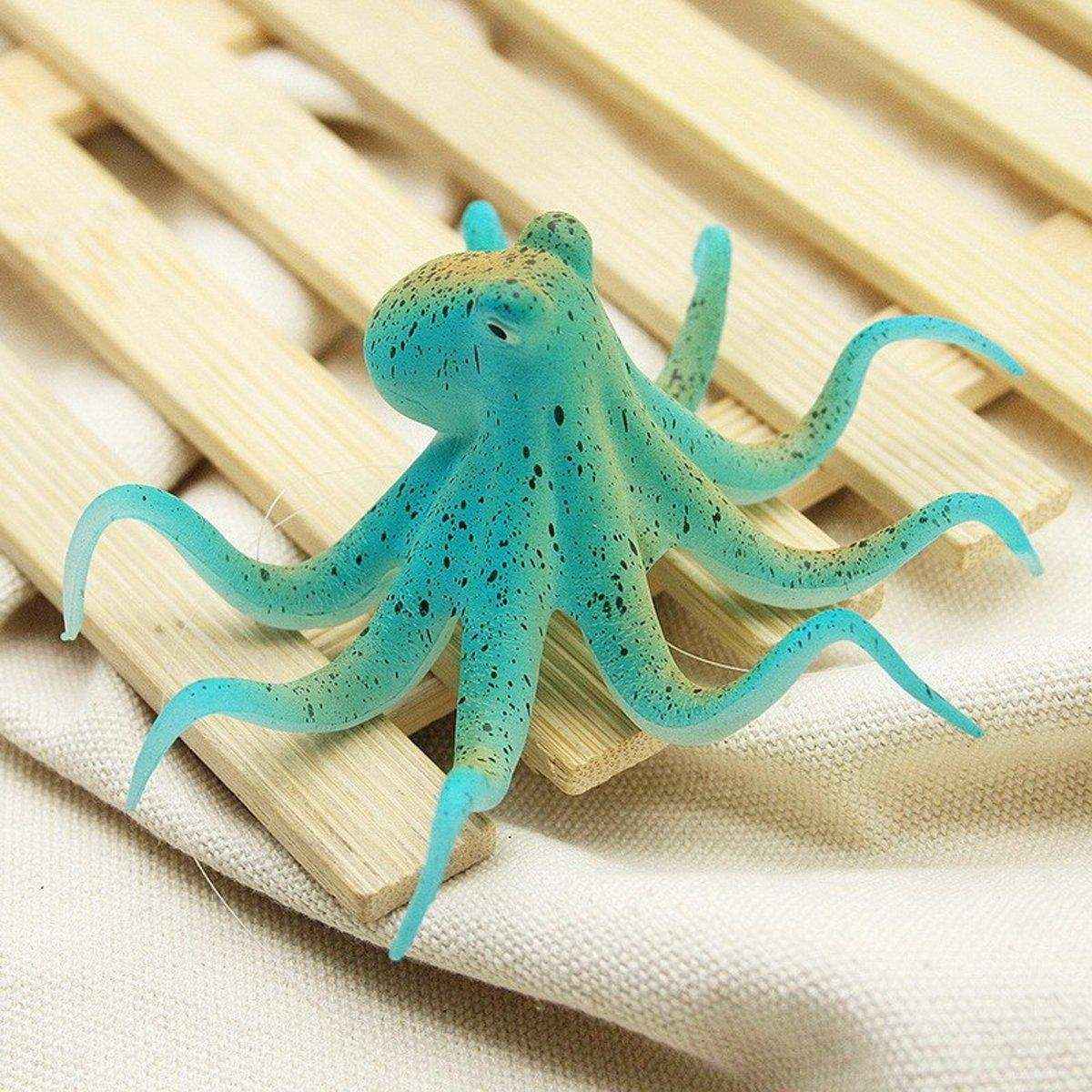 Simulation Octopus Aquarium Ornament Vibrant Fluorescent Fish Tank Decoration