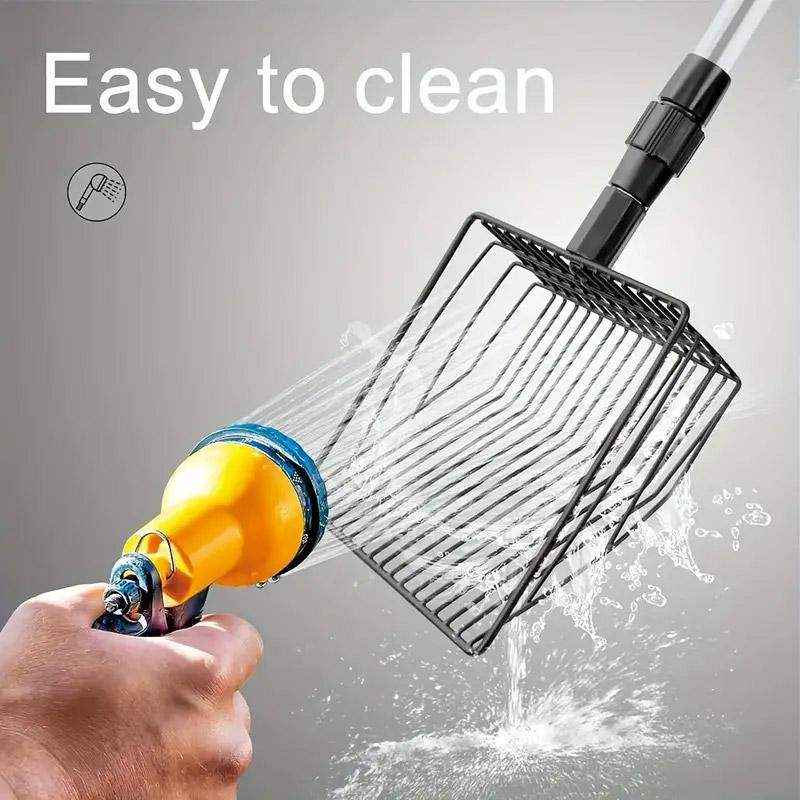 Metal Cat Litter Scoop with Long Handle