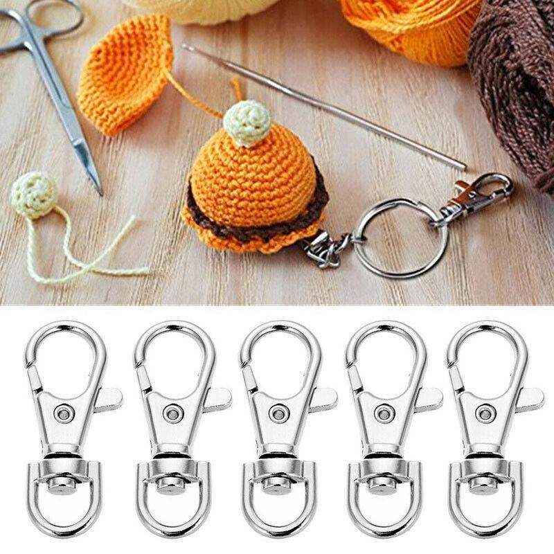 Stainless Steel Keychain Rings Durable DIY Clasps (102PCS Set)