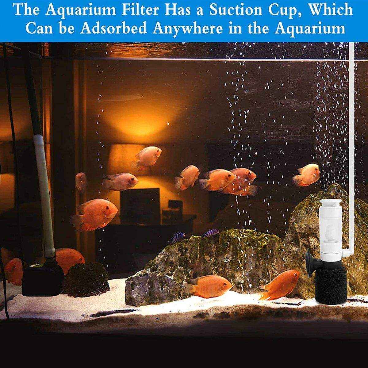 Compact Sponge Filters for Fish Tanks - Silent Internal Fish Tank Filter