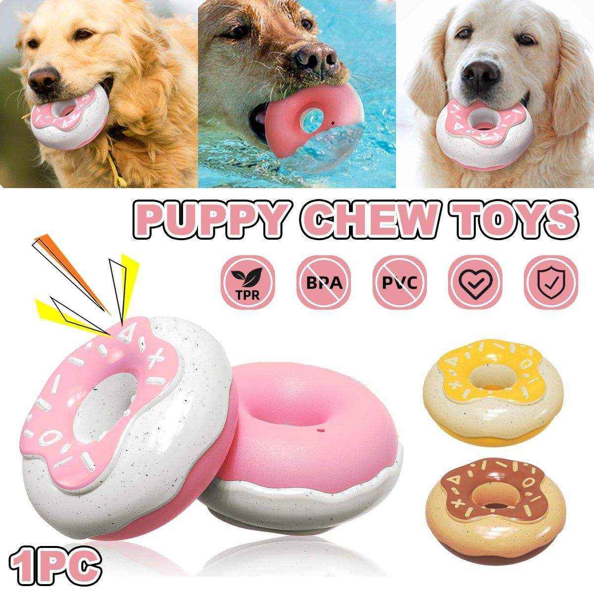 Pet Teeth Cleaning Sound Donut Dog Toys