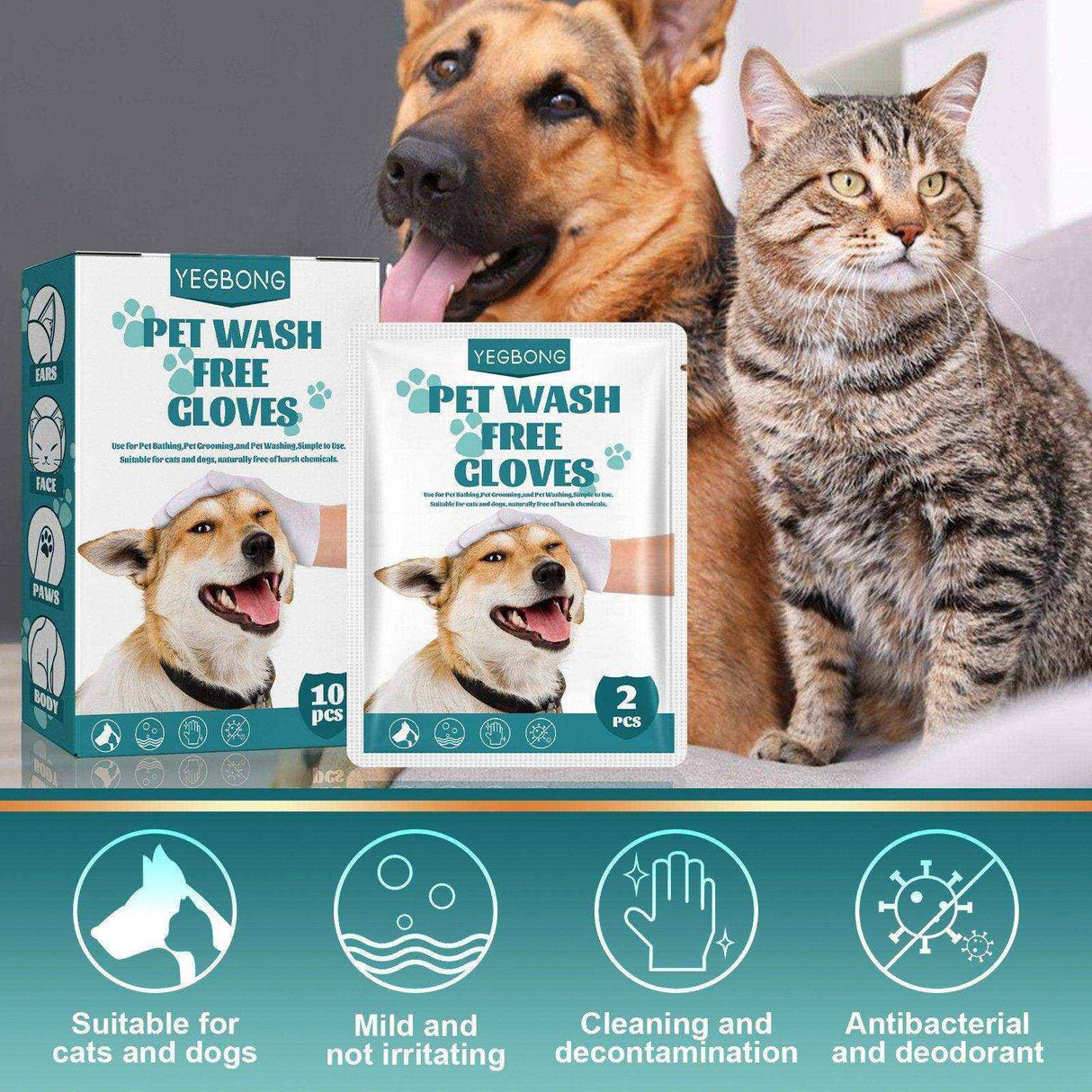 Pet Wash-free Cleaning Gloves
