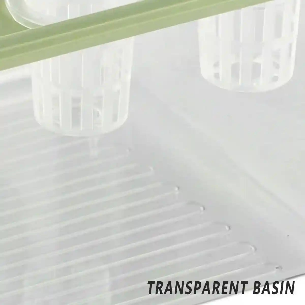 Transparent Rectangular Aquarium 12Hole Lid Portable Hydroponic Plant Fish Tank