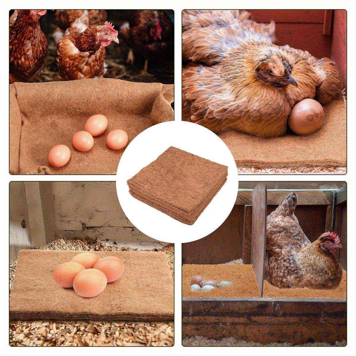 10pcs Natural Coconut Chicken Nest Pad Soft & Hygienic Nesting Liner
