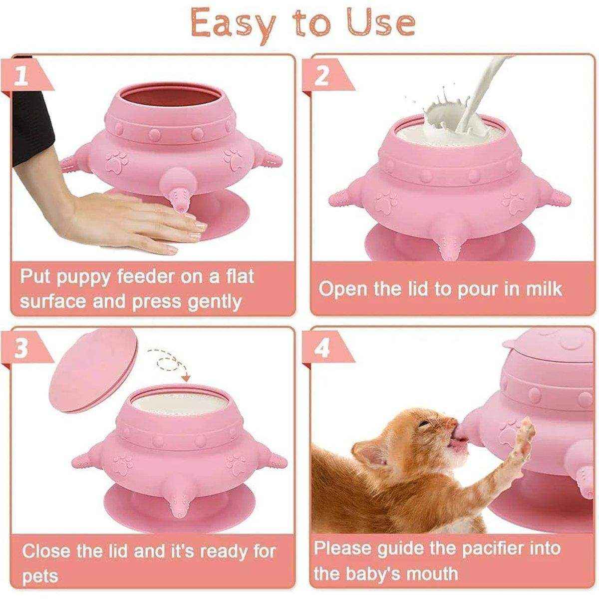 Pet Feeding Water Feeding Artifact Silicone Pet Breast-feeding Anti-choking