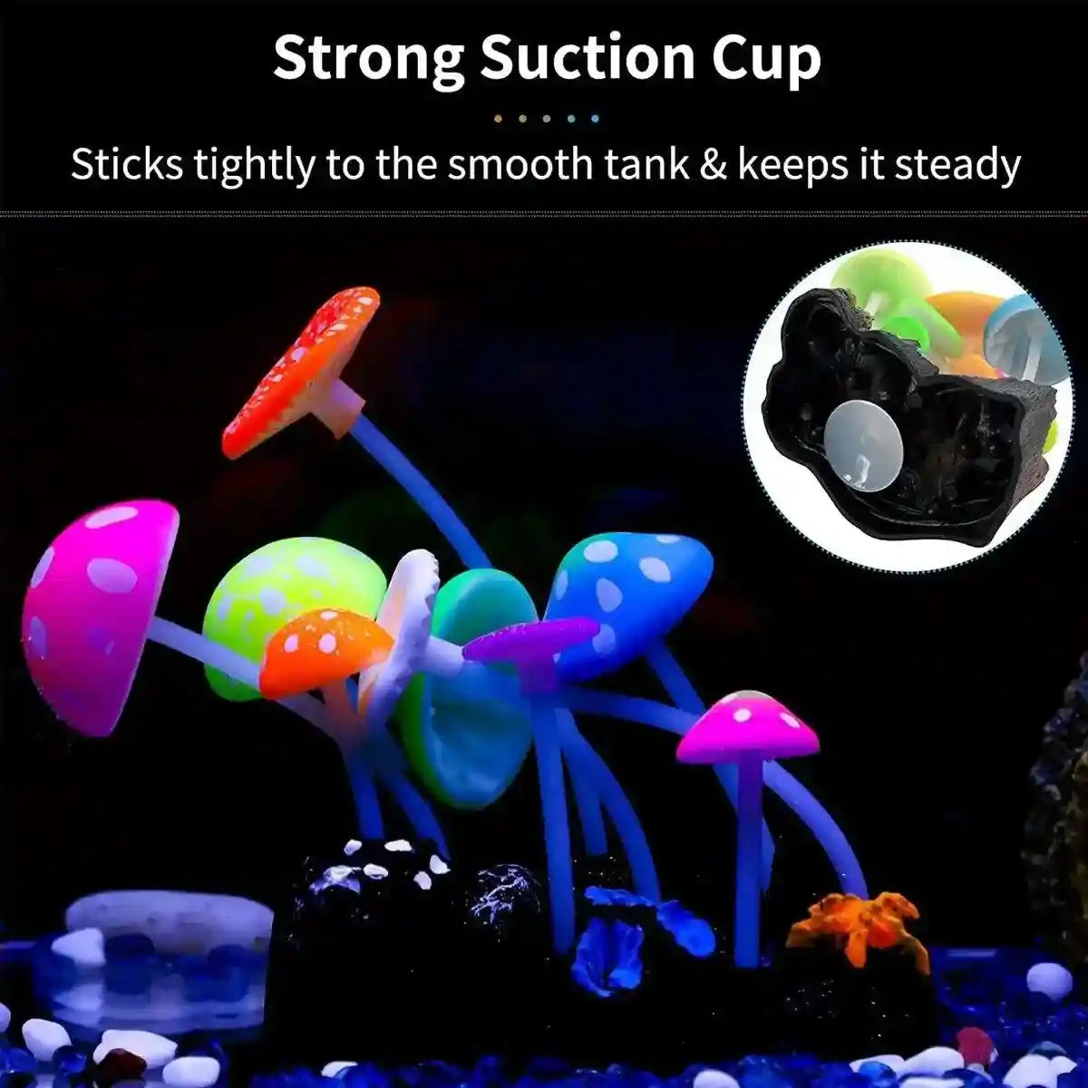 Simulation Jellyfish Aquarium Decor Fluorescent Mushrooms for Fish Tanks