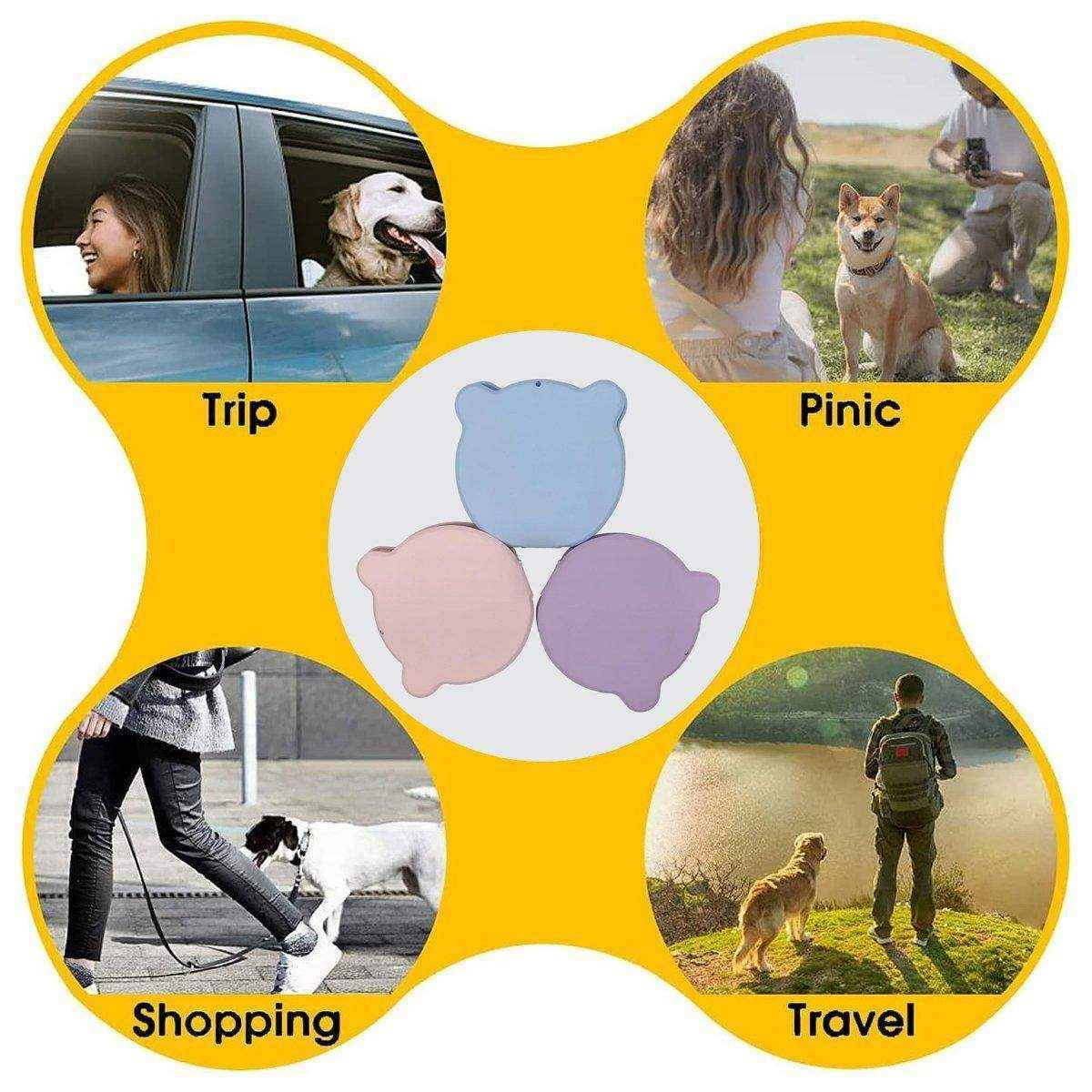 Foldable Silicone Pet Feeding Bowl Lightweight & Portable 5 Colors