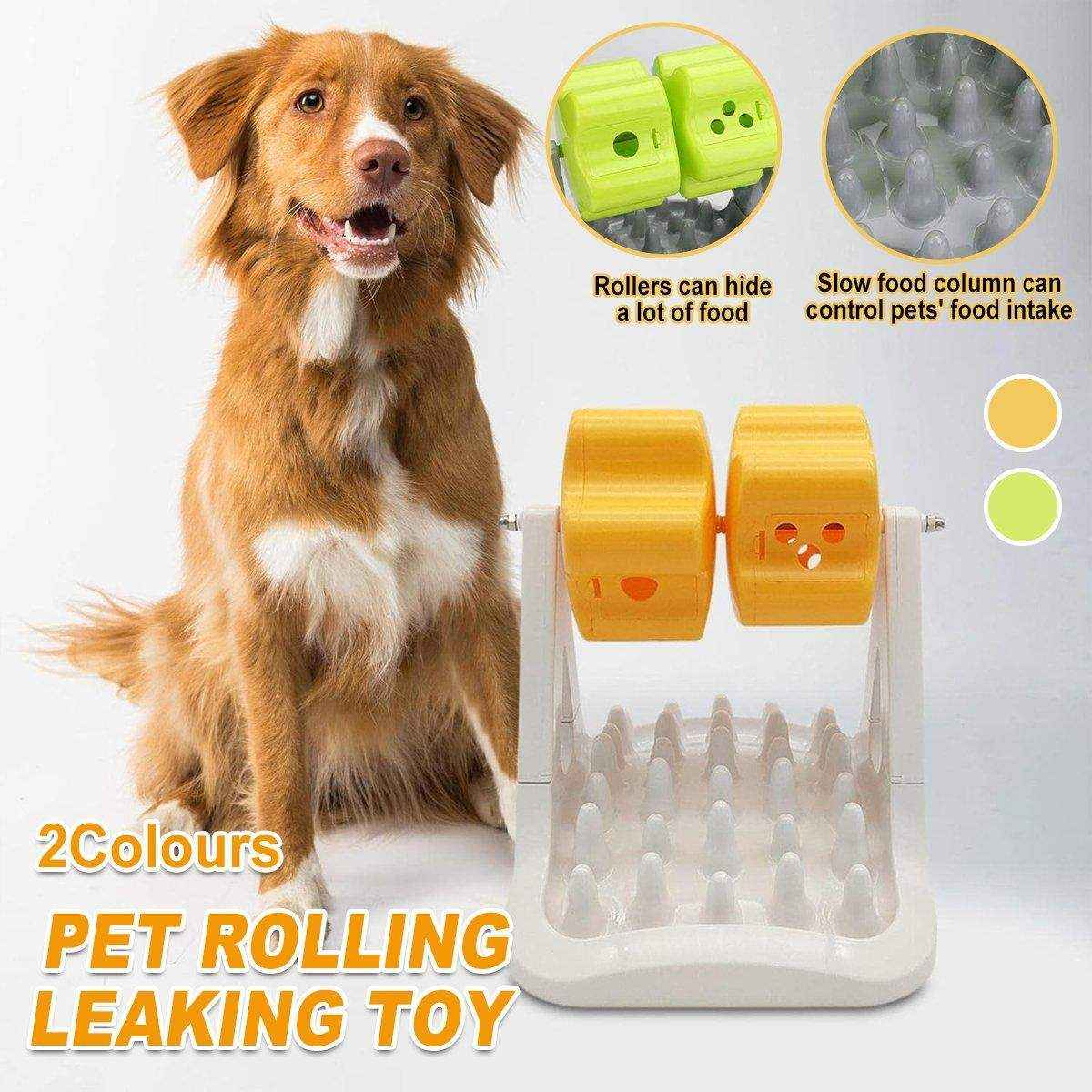 Interactive Pet Food Dispensing Roller Toy Slow Feeder for Dogs & Cats