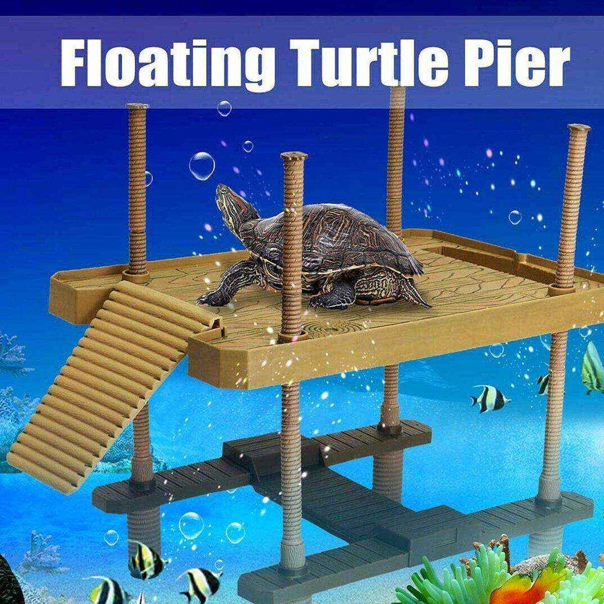 Durable turtle dock for aquatic turtles