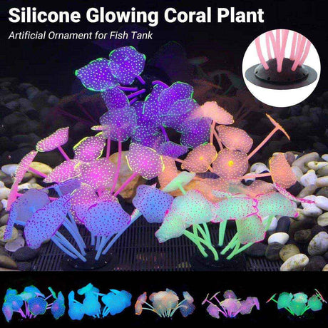 11 Leaf Silicone Artificial Fish Tank Aquarium Coral Plant Decoration Artificial Aquarium Plants
