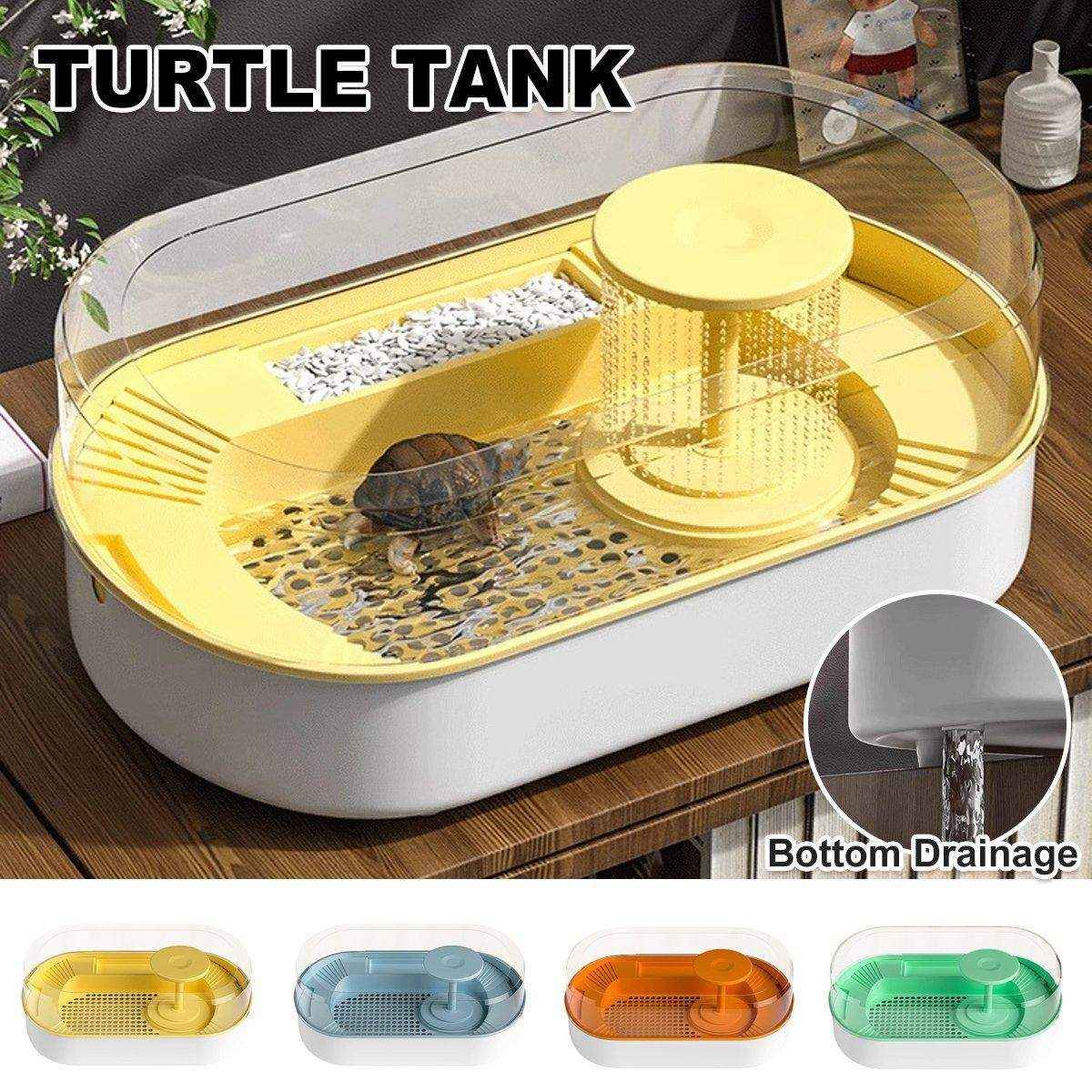 Turtle Special Feeding Tank Sunset Small Ecological Tank Feeding Box Landscape Filter