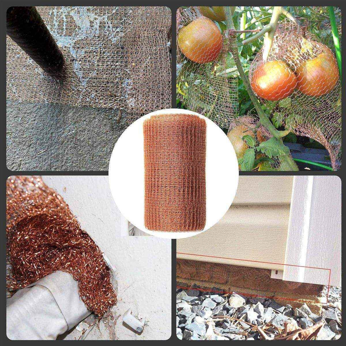 Woven Copper Mesh Roll 15cm x 6m for Gardening Pest Control