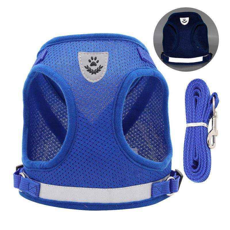 Reflective Dog Cat Pet Harness Leash Puppy Soft Adjustable Vest Mesh Clothes