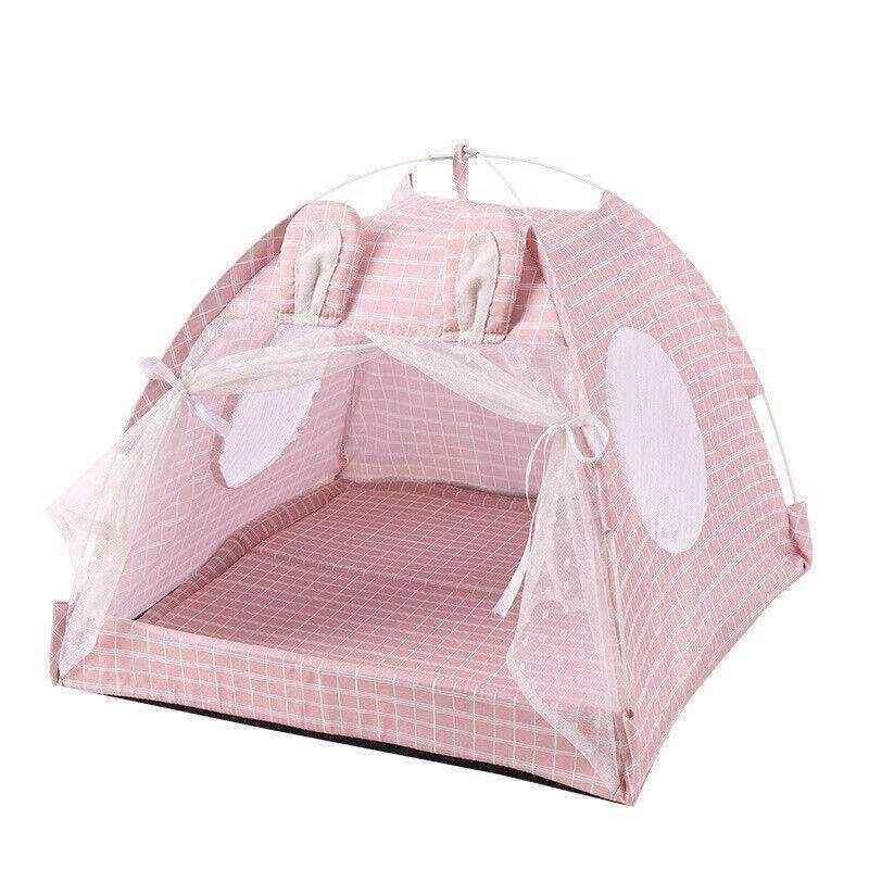 Warm Cozy Portable Pet Tent House Nest Bed Cushioned Dogs Cats Play & Sleep