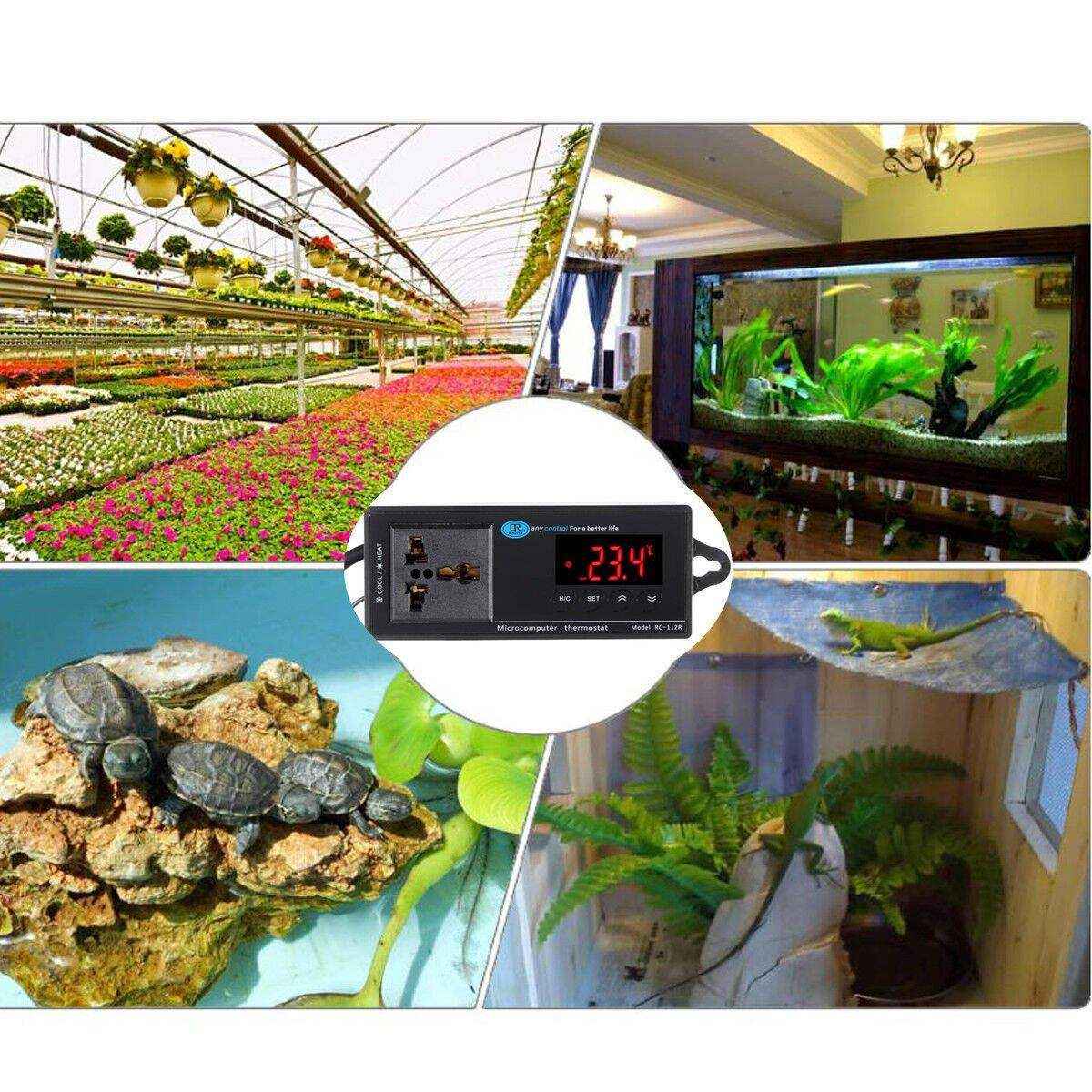Reliable Aquarium Temperature Controllers with Dual Socket and Digital Display