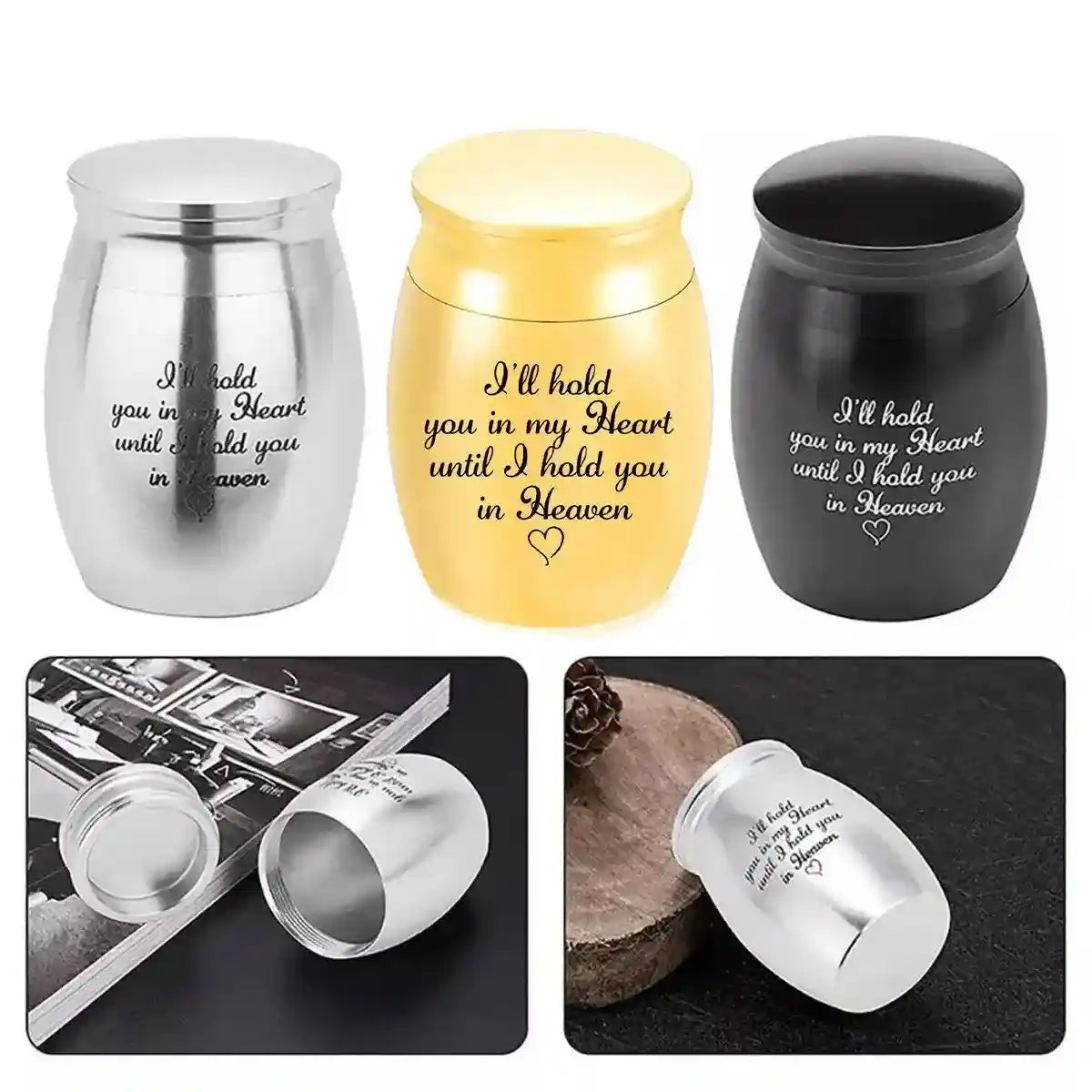 Mini Stainless Steel Pet Urn Keepsake for Ashes