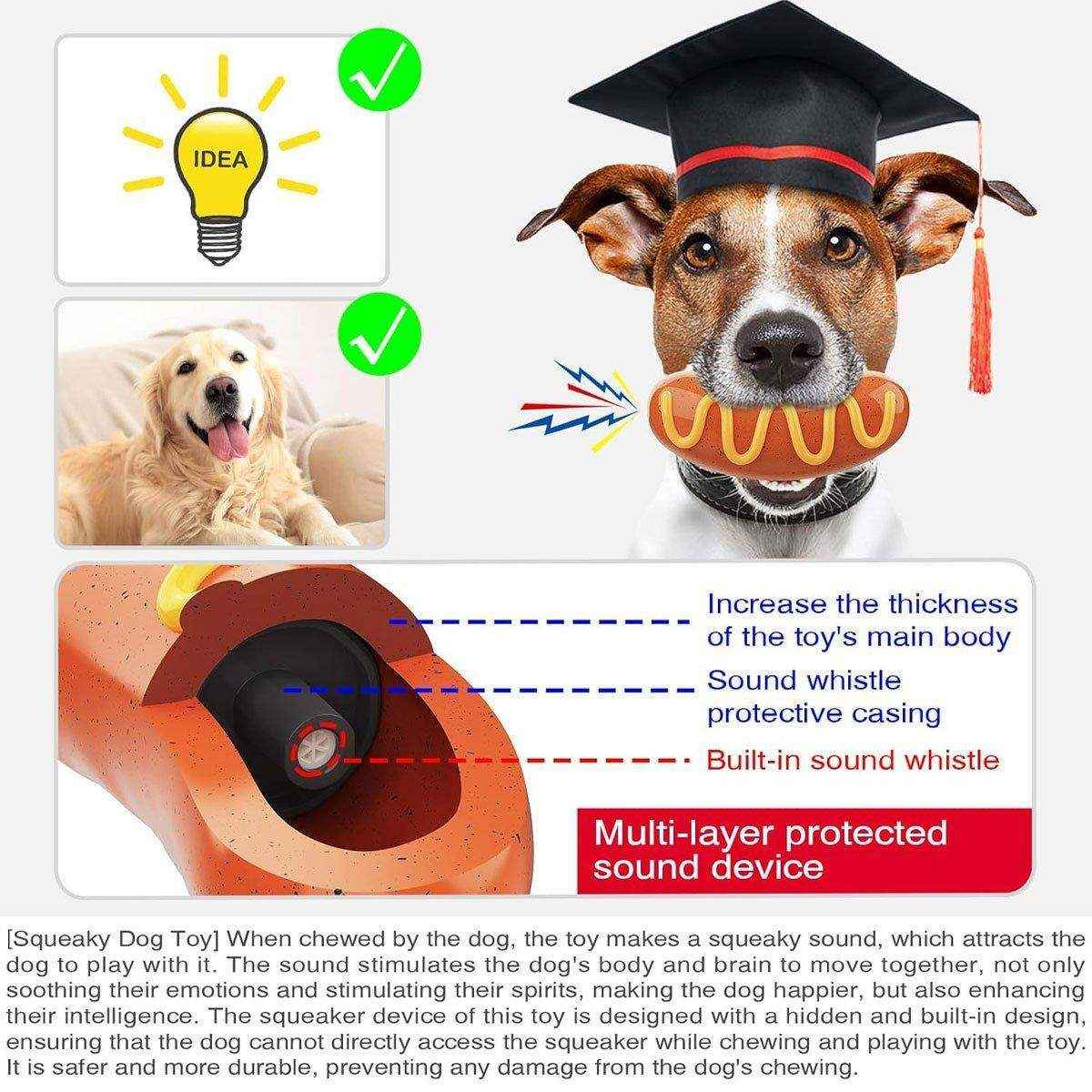 TPR Baked Sausage Ham Sausage Pet Dog Toy