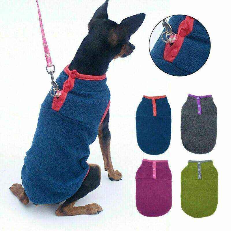 Winter Fleece Dog Jumper for Small to Medium Pets Warm & Soft Vest